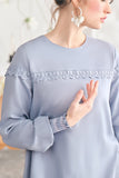 The Mimpian Women Doll Blouse - Light Pigeon Blue