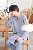 The Mimpian Men Kurta - Light Pigeon Blue