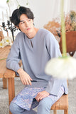 The Mimpian Men Kurta - Light Pigeon Blue