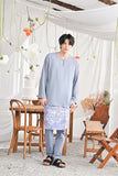 The Mimpian Men Kurta - Light Pigeon Blue