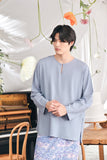 The Mimpian Men Kurta - Light Pigeon Blue