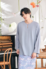 The Mimpian Men Kurta - Light Pigeon Blue