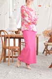 The Mimpian Women Buttons Skirt - Fuchsia Pink