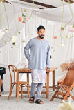 The Mimpian Men Kurta - Light Pigeon Blue