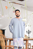 The Mimpian Men Kurta - Light Pigeon Blue