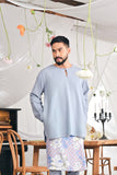 The Mimpian Men Kurta - Light Pigeon Blue