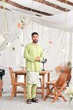 The Mimpian Men Kurta - Tea Green