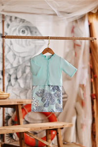 The Harbour Babies Kurung - Tiffany Blue