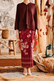 The Harbour Women Jacquard Skirt - Burgundy Bloom