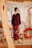 The Harbour Women Jacquard Skirt - Burgundy Bloom