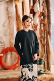 The Harbour Broderie Kurung Top - Black