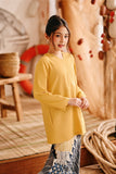 The Harbour Broderie Kurung Top - Dijon Mustard