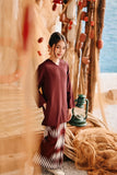 The Harbour Broderie Kurung Top - Mangosteen