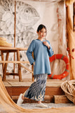 The Harbour Broderie Kurung Top - Blue West