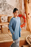 The Harbour Broderie Kurung Top - Blue West