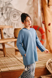 The Harbour Broderie Kurung Top - Blue West