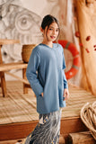 The Harbour Broderie Kurung Top - Blue West