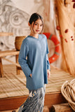 The Harbour Broderie Kurung Top - Blue West