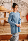 The Harbour Broderie Kurung Top - Blue West