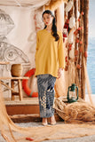 The Harbour Women Broderie Kurung Top - Dijon Mustard