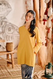 The Harbour Women Broderie Kurung Top - Dijon Mustard