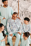 The Harbour Broderie Kurung Top - Tiffany Blue