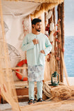 The Harbour Men Kurta - Tiffany Blue