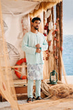 The Harbour Men Kurta - Tiffany Blue