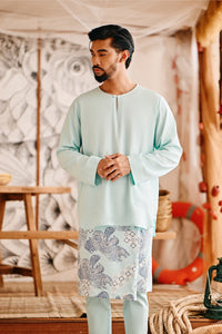 The Harbour Men Kurta - Tiffany Blue