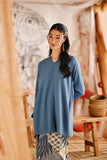 The Harbour Women Broderie Kurung Top - Blue West