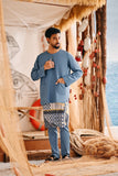 The Harbour Men Kurta - Blue West