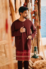 The Harbour Men Kurta - Mangosteen