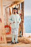 The Harbour Men Kurta - Tiffany Blue