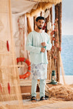 The Harbour Men Kurta - Tiffany Blue