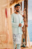 The Harbour Men Kurta - Tiffany Blue