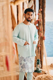 The Harbour Men Kurta - Tiffany Blue