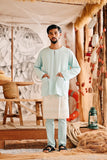 The Harbour Men Kurta - Tiffany Blue