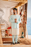 The Harbour Men Kurta - Tiffany Blue