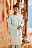 The Harbour Men Kurta - Tiffany Blue