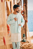 The Harbour Men Kurta - Tiffany Blue