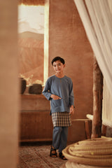 The Asal Kita Baju Melayu Teluk Belanga - Coronet Blue