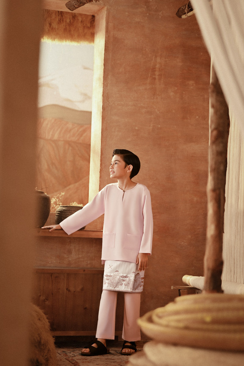 The Asal Kita Baju Melayu Teluk Belanga - Coral Blush