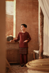 The Asal Kita Baju Melayu Teluk Belanga - Royal Burgundy
