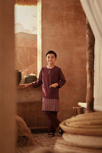The Asal Kita Baju Melayu Teluk Belanga - Royal Burgundy