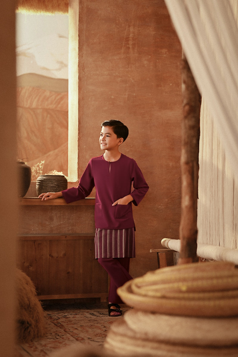 The Asal Kita Baju Melayu Teluk Belanga - Maroon