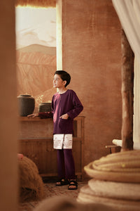 The Asal Kita Baju Melayu Teluk Belanga - Purple Manggis