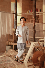 The Asal Kita Baju Melayu Teluk Belanga - Stone Grey