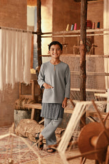 The Asal Kita Baju Melayu Teluk Belanga - Stone Grey