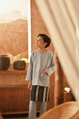 The Asal Kita Baju Melayu Teluk Belanga - Grey