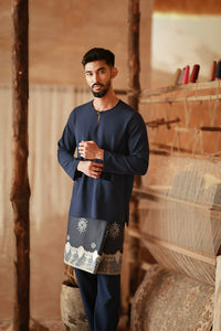 The Asal Kita Men Baju Melayu Teluk Belanga - Navy
